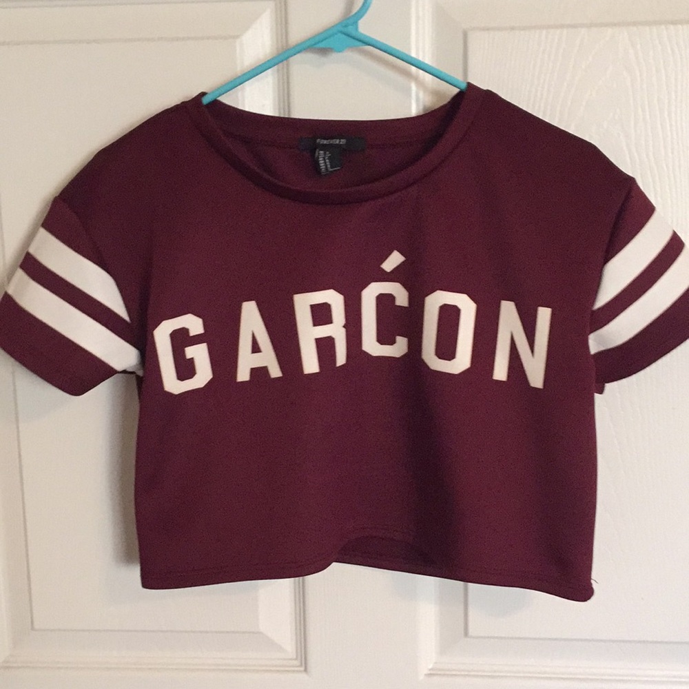 Cropped jersey shirt from forever 21